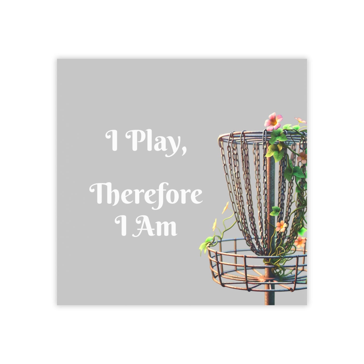 I Play Therefore I Am Floral Disc Golf Post-it® Note Pads Disc Golf Office Home Organization Gift