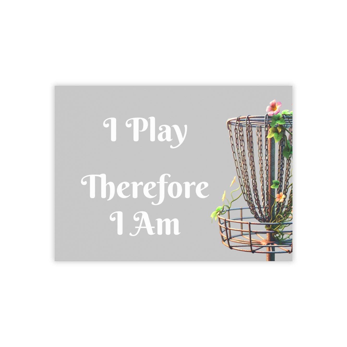 I Play Therefore I Am Floral Disc Golf Post-it® Note Pads Disc Golf Office Home Organization Gift