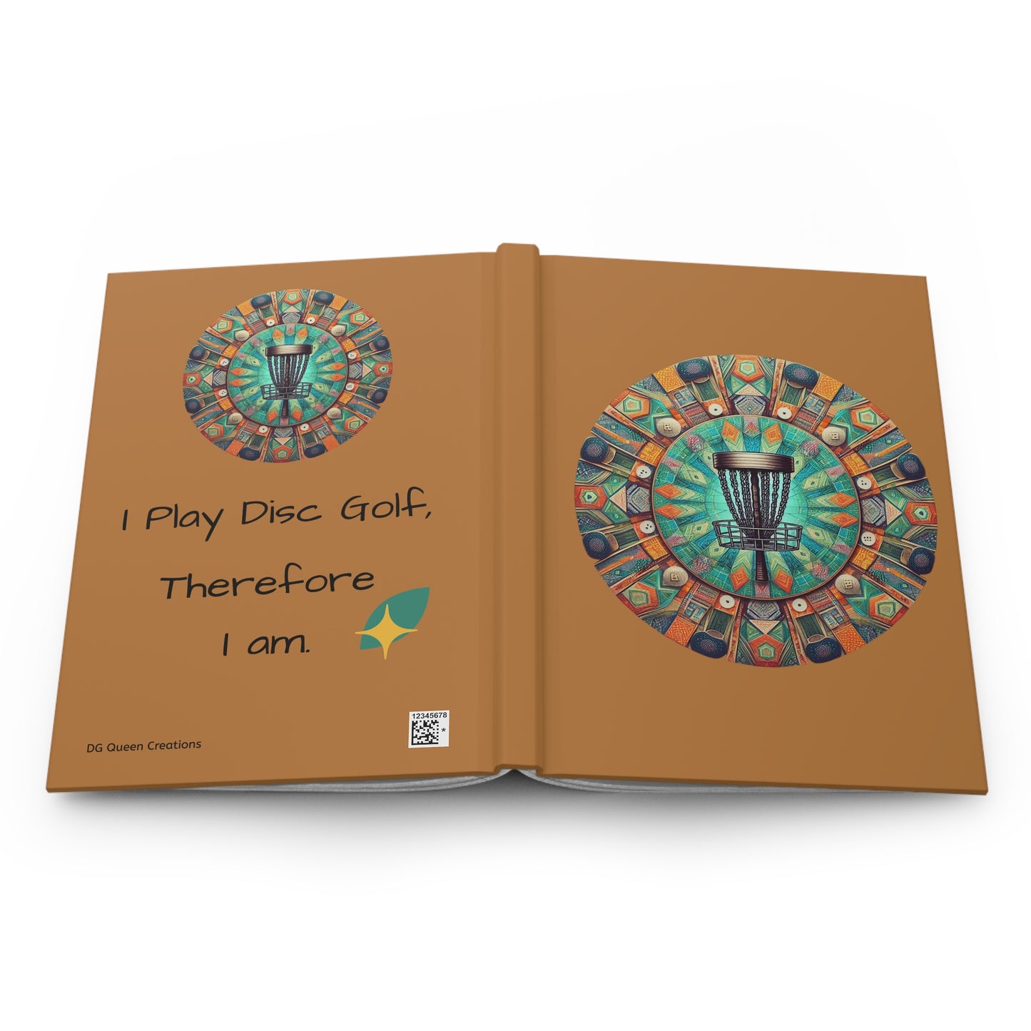 I Play Disc Golf Therefore I Am Hardcover Journal Matte - Disc Golf Gift - Diary - Notebook - Planner