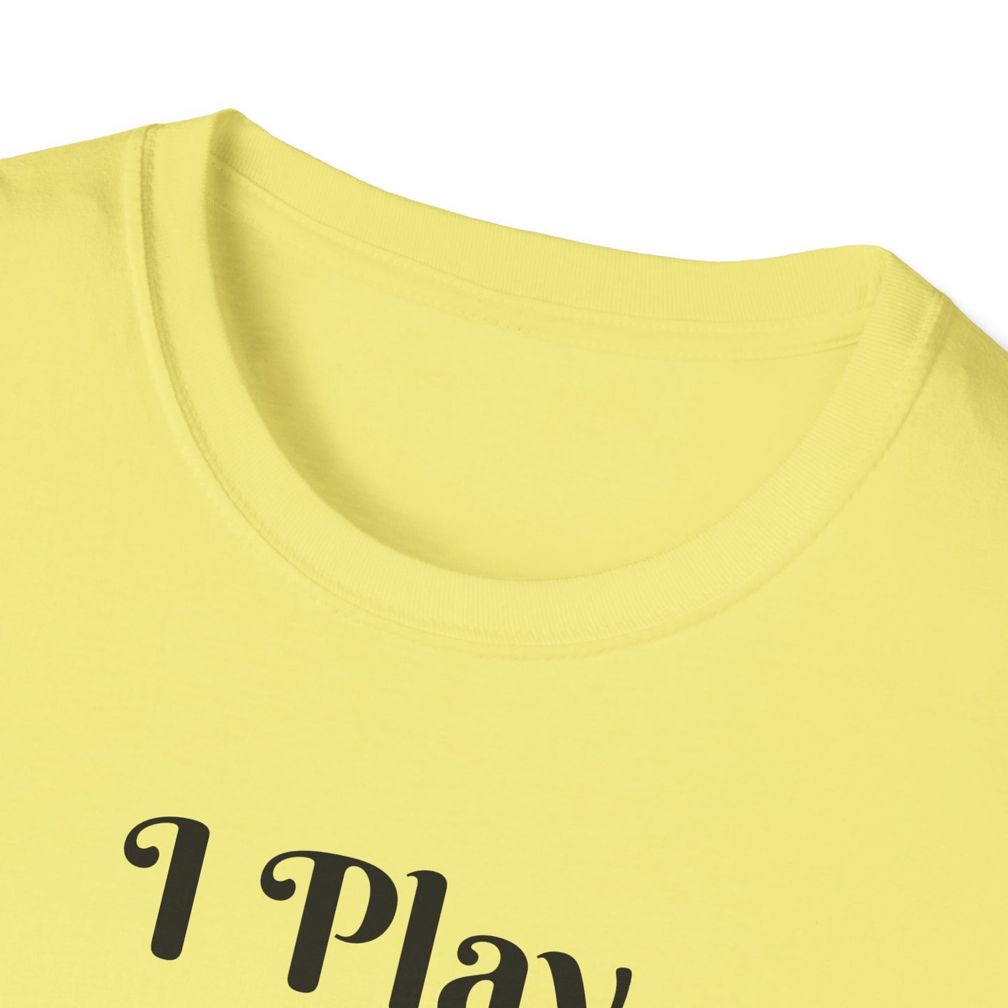 I Play Therefore I Am Disc Golf Unisex Softstyle T-Shirt Disc Golf Gift Shirt Motto