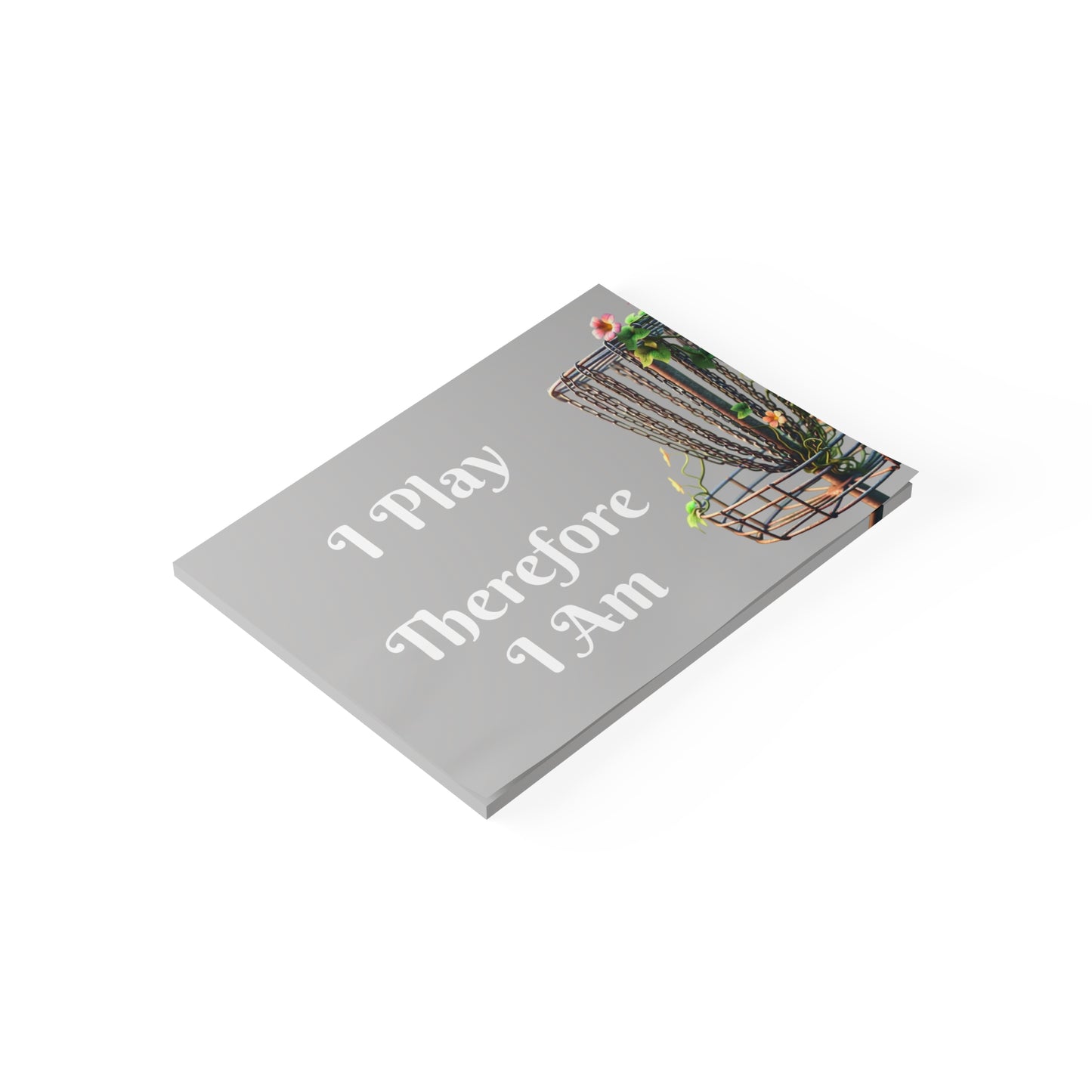 I Play Therefore I Am Floral Disc Golf Post-it® Note Pads Disc Golf Office Home Organization Gift