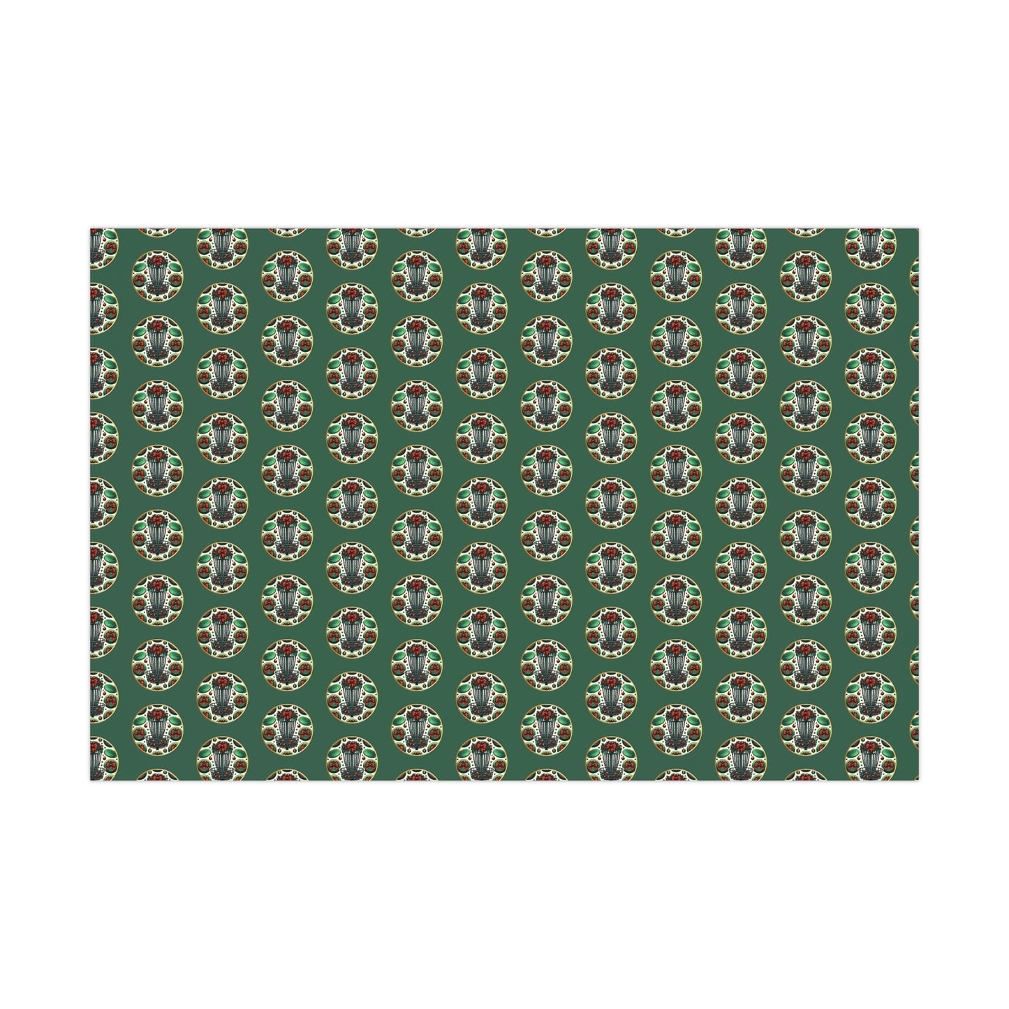 Disc Golf Christmas Gift Wrap Paper Holiday Gift Wrapping