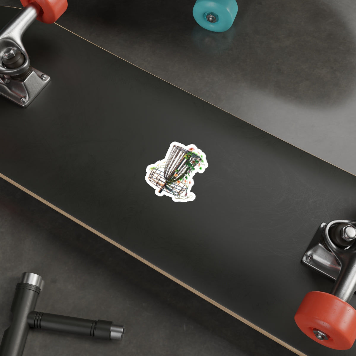 Floral Feminine Disc Golf Die-Cut Sticker for  Cart Car Water Bottle