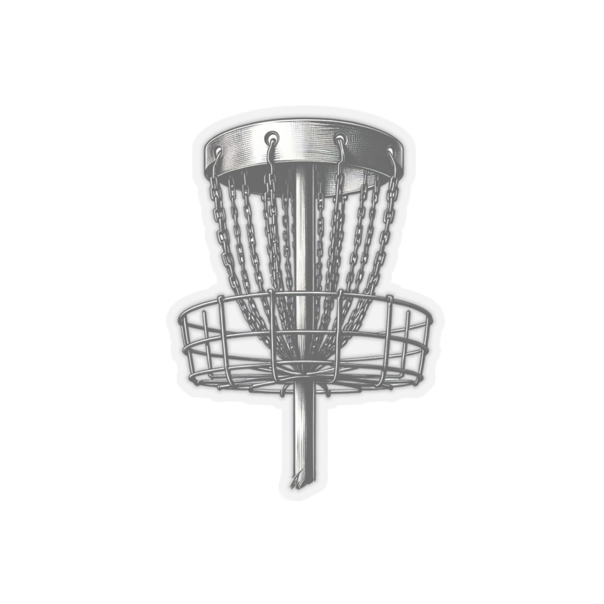 Metal Mania Disc Golf Basket Kiss-Cut Stickers
