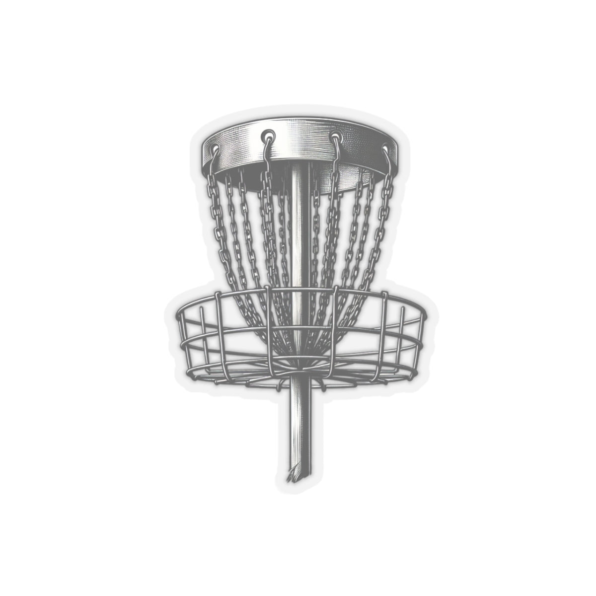 Metal Mania Disc Golf Basket Kiss-Cut Stickers