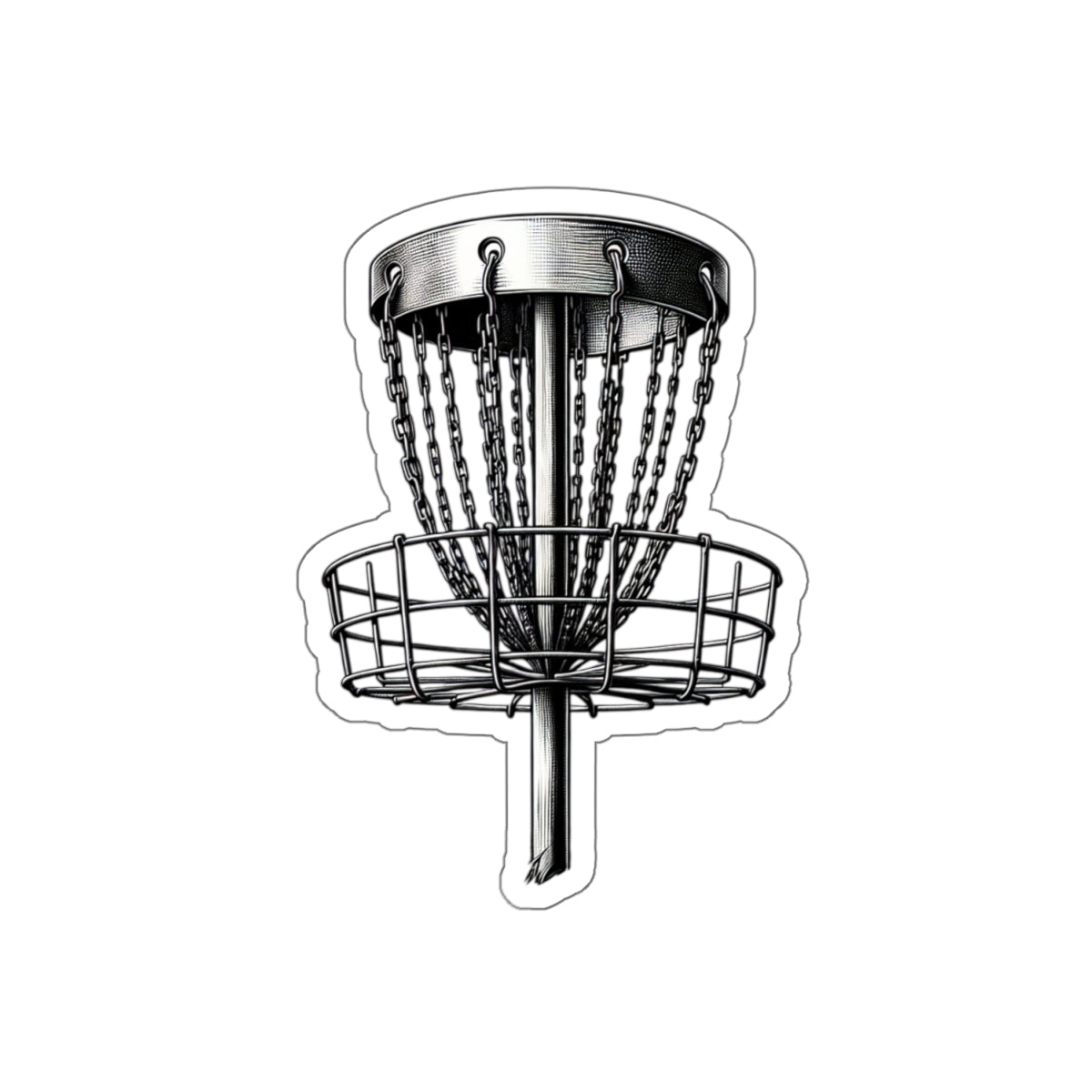 Metal Mania Disc Golf Basket Kiss-Cut Stickers