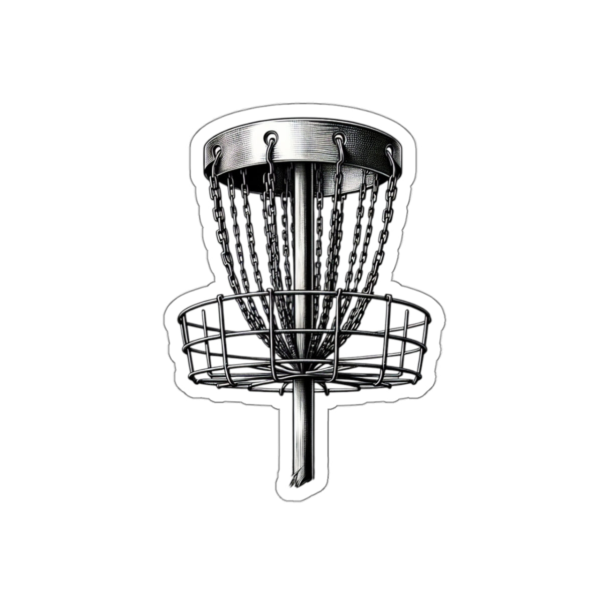 Metal Mania Disc Golf Basket Kiss-Cut Stickers